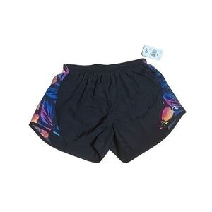 TYR Woman’s 3-in-Run Shorts - Black with Floral accents - Small - NWT